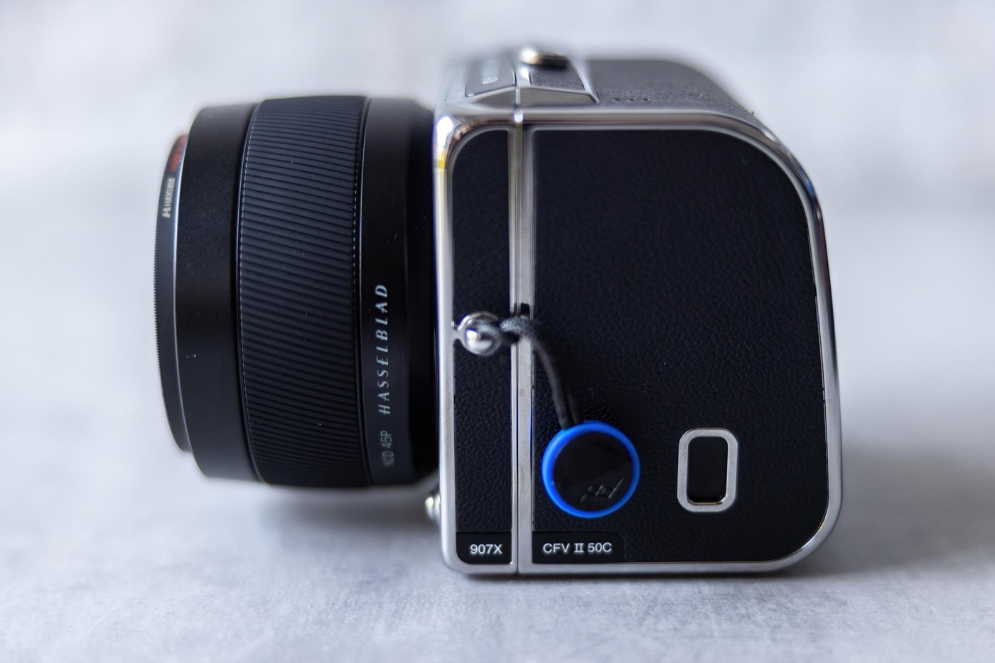 The lens is the XCD 45P, the most compact one