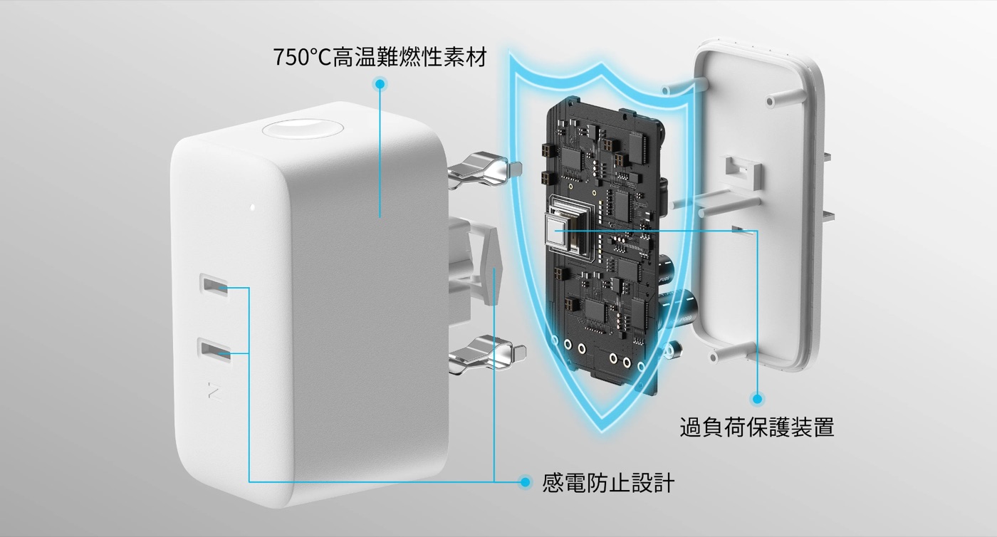 設計上子供のいたずらによる事故を防ぐとともに、内蔵しているチップが電源を自動遮断することで安全を確保、材料も750に耐えられる素材を使っています。