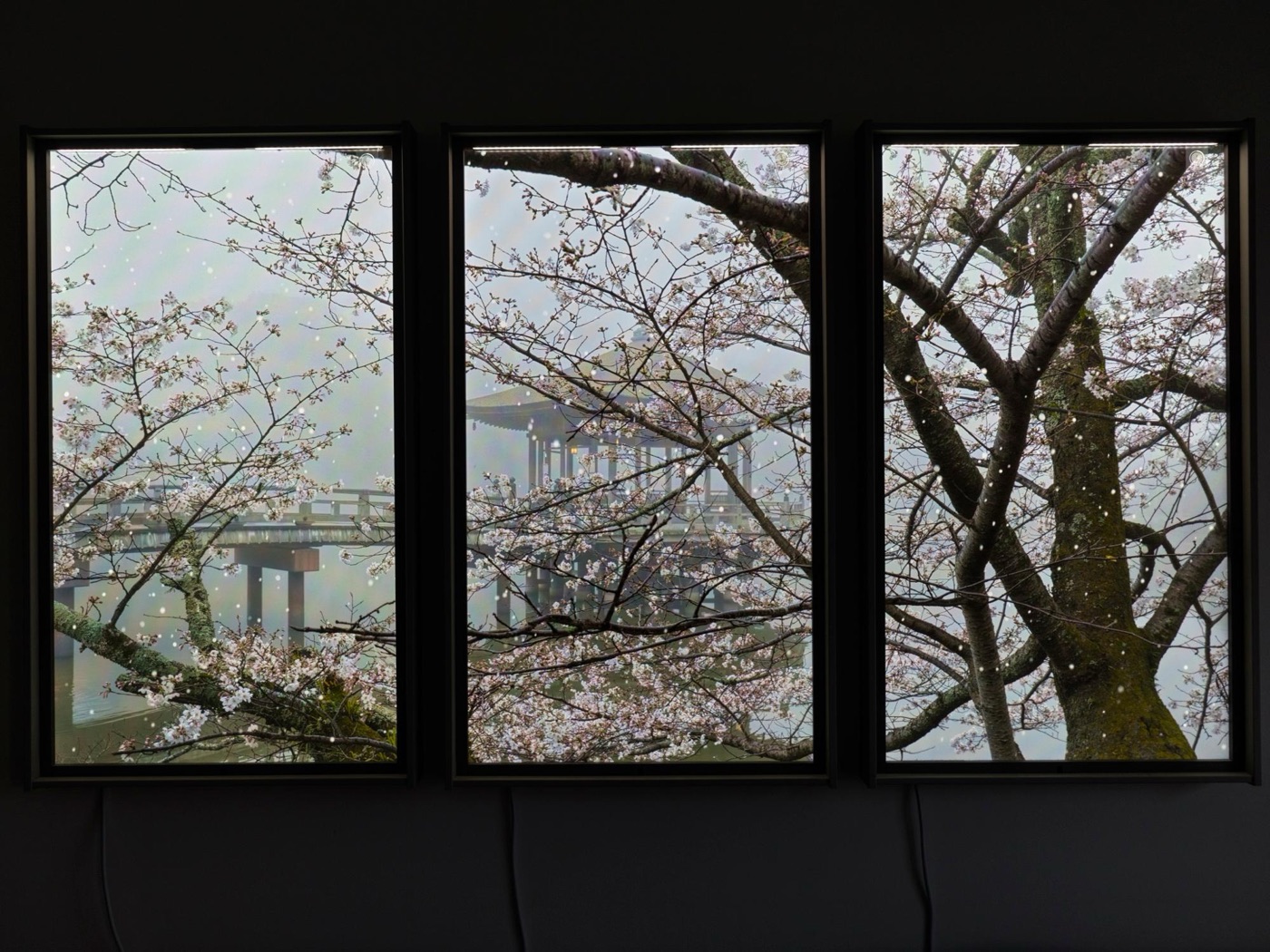 最近はこの雪が降るエフェクトも追加され話題に。桜と雪の幻想的な風景も作れます
