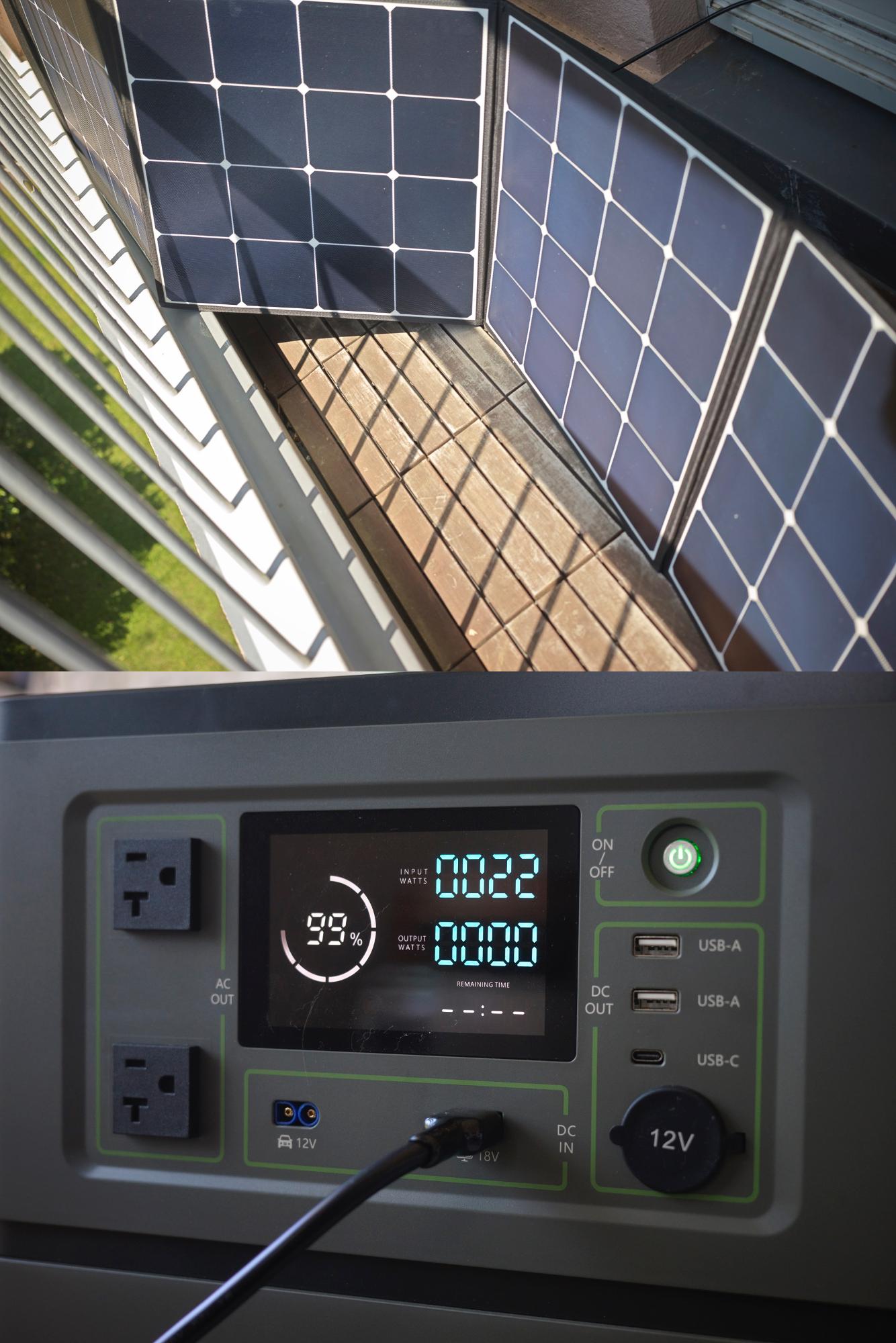 太陽光パネルでも充電できます