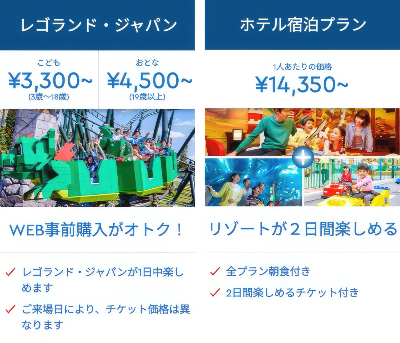 ダイナミックプライシングですが、子ども料金で入れればかなりお得に ©2023 The LEGO Group.