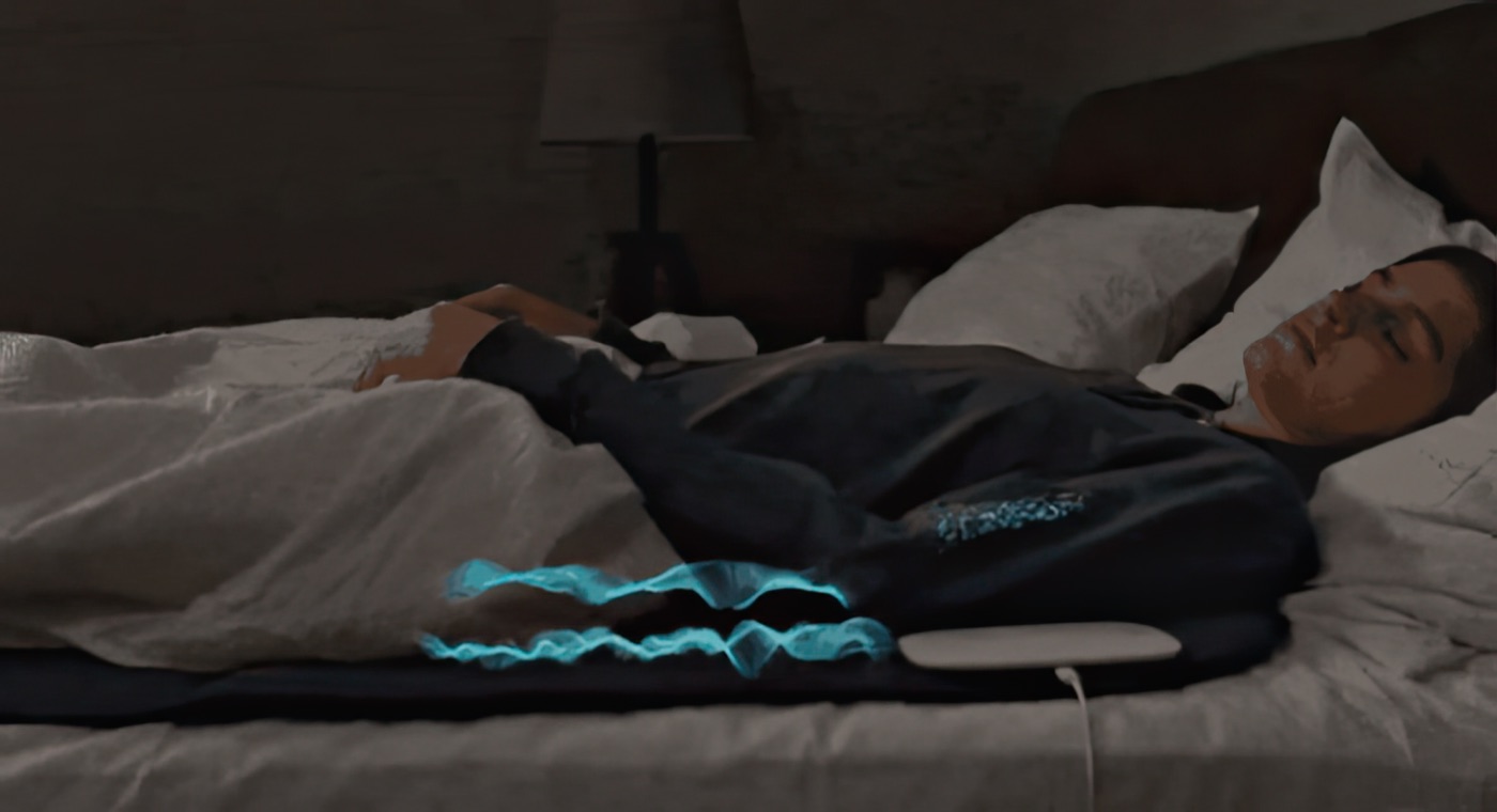 振動とサウンドで効率的に睡眠へ導いてくれる