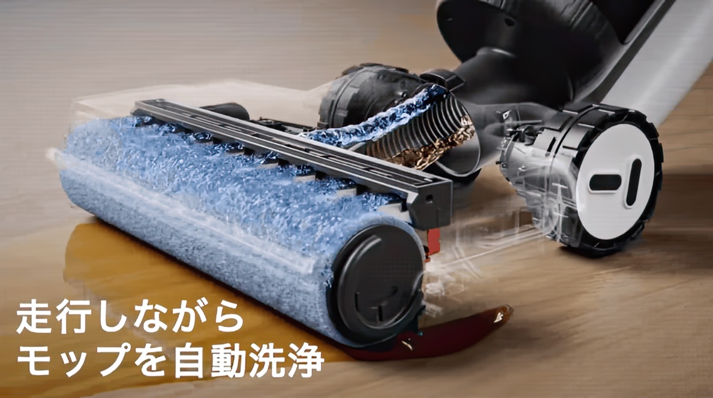 常に洗浄しながら拭けるのが他の水拭き製品にはない利点