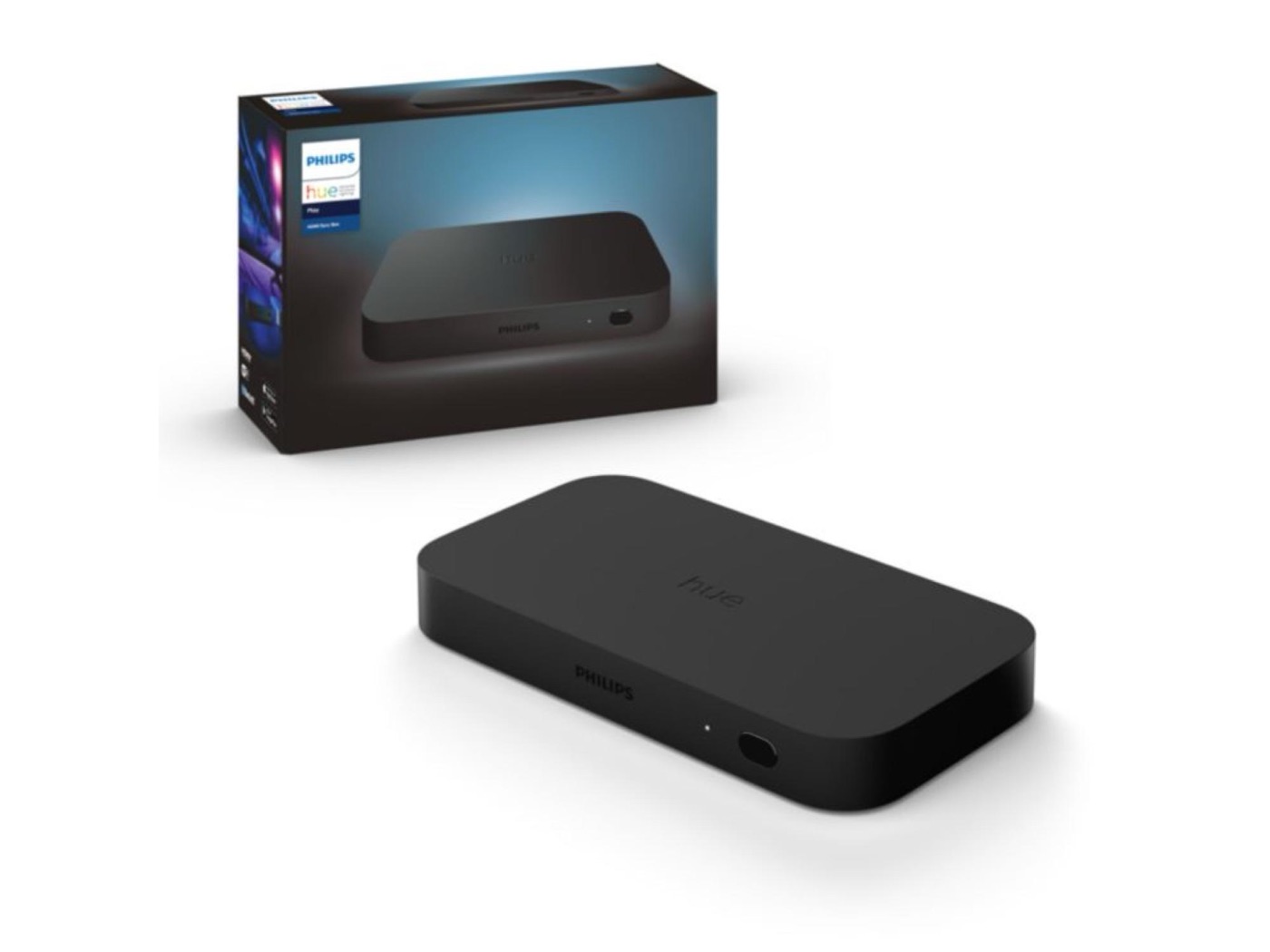 Hue SyncというHDMIを入力する機器とHueが連動してこの没入感を実現している