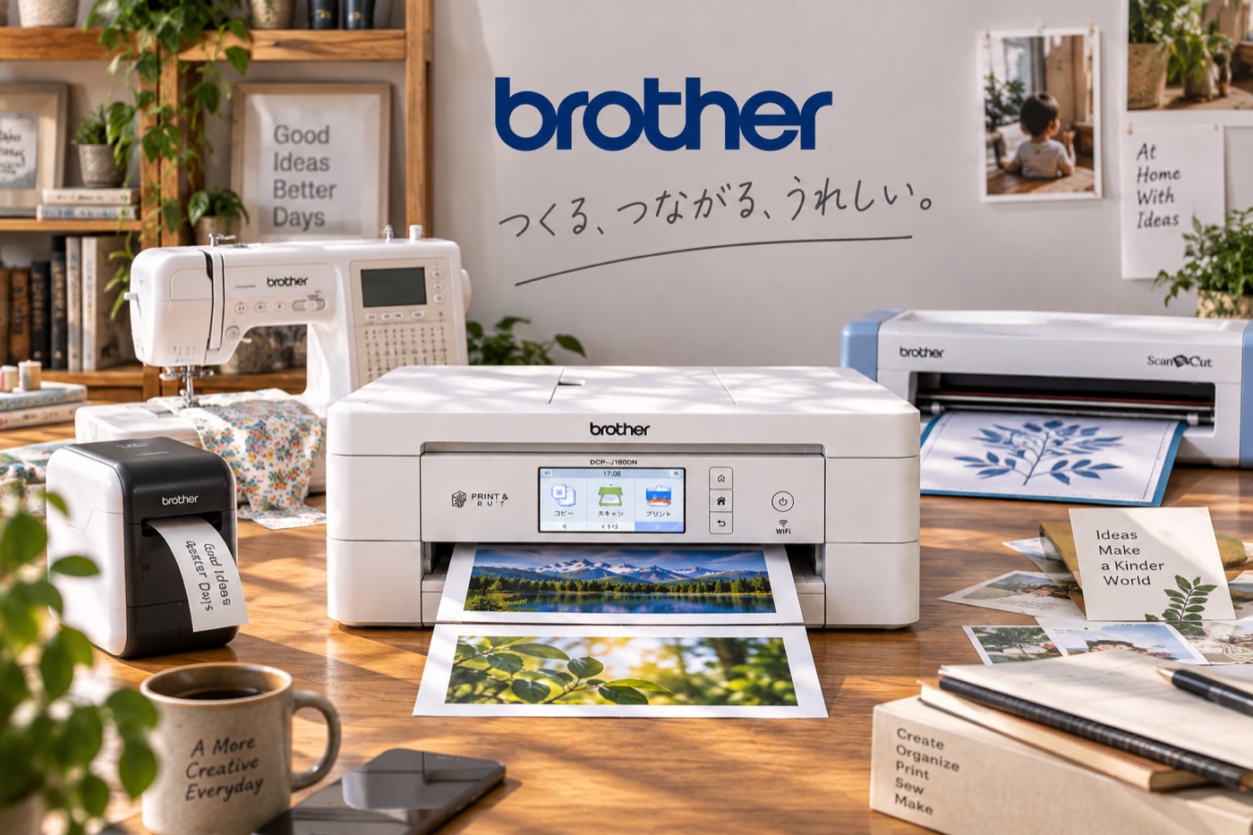 そして改めて考えると、プリンター、ラベルライター、ミシン、カッティングマシン……brotherって、本当にいろいろな便利な製品を作っています。