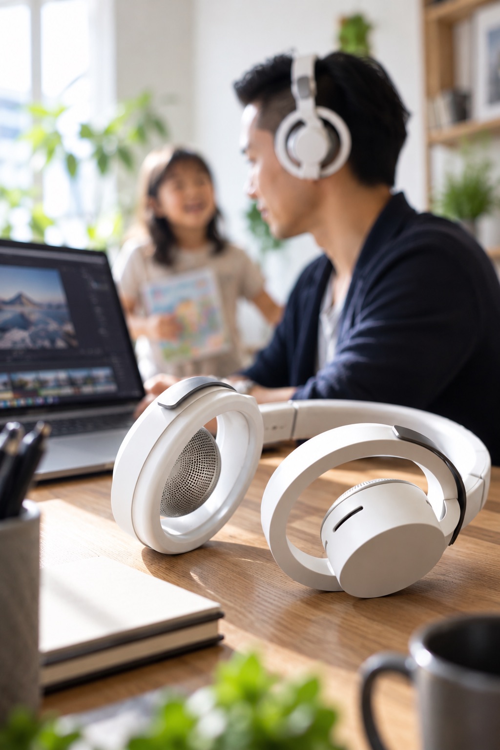 nwm ONE最大の特徴は、耳をふさがないこと。NTTの「PSZ」技術によって、周囲の音を聞きながら音楽を楽しめます。