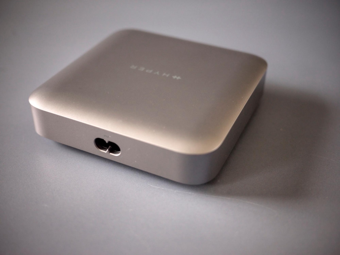 The AC power port on the back.