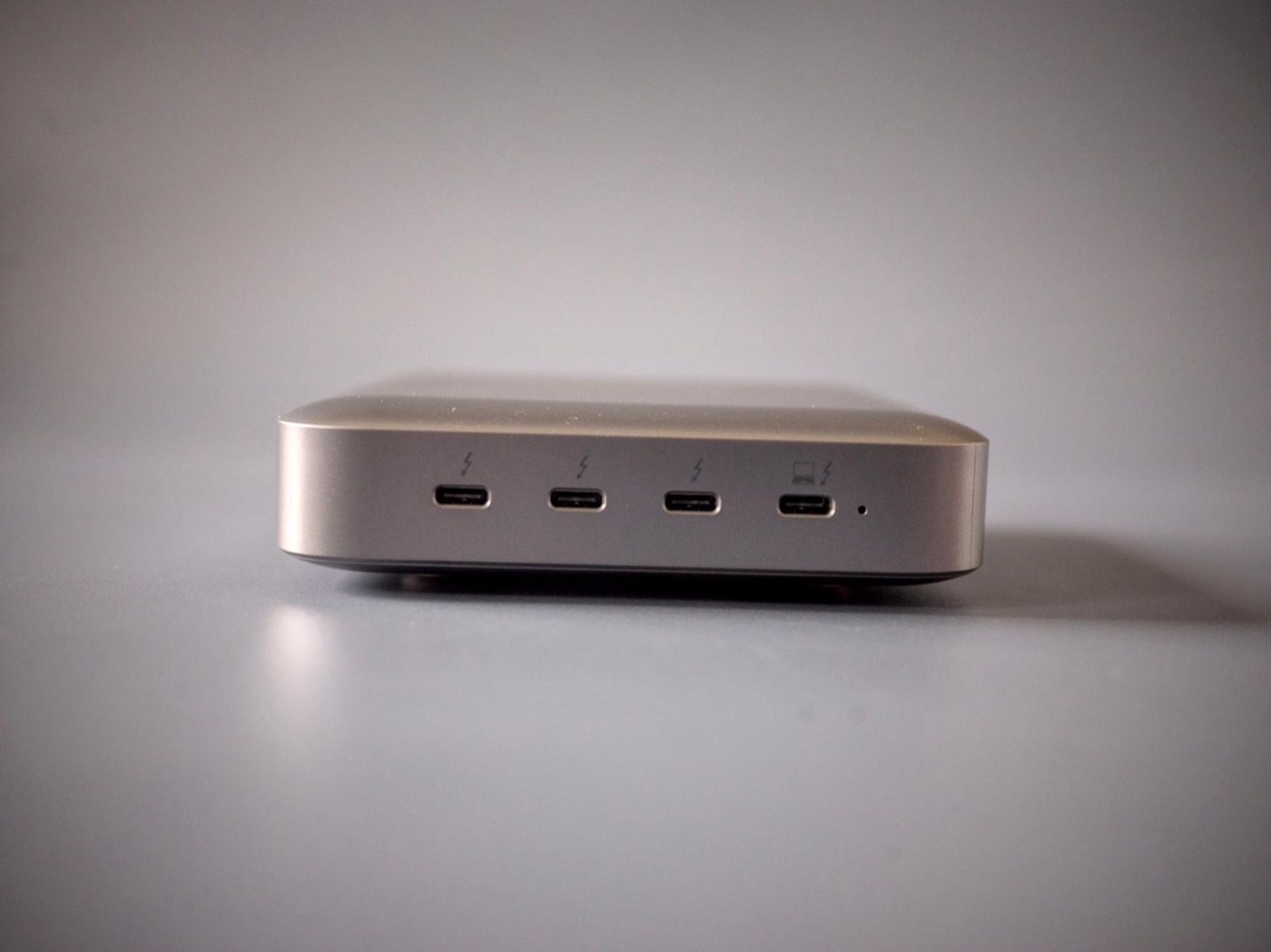 Four Thunderbolt 4 ports on the front.